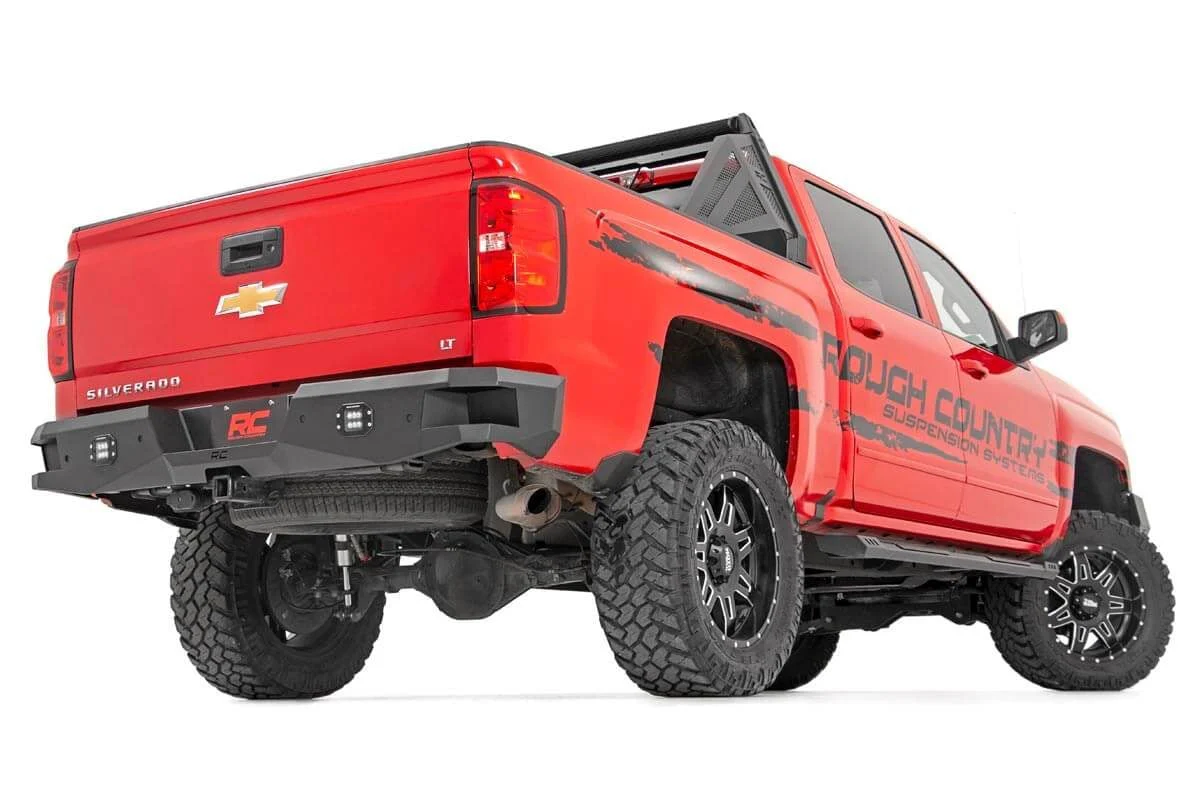 Chevy 1500 Pickup Heavy Duty Rear LED Bumper 07-18 10773 - Image 2