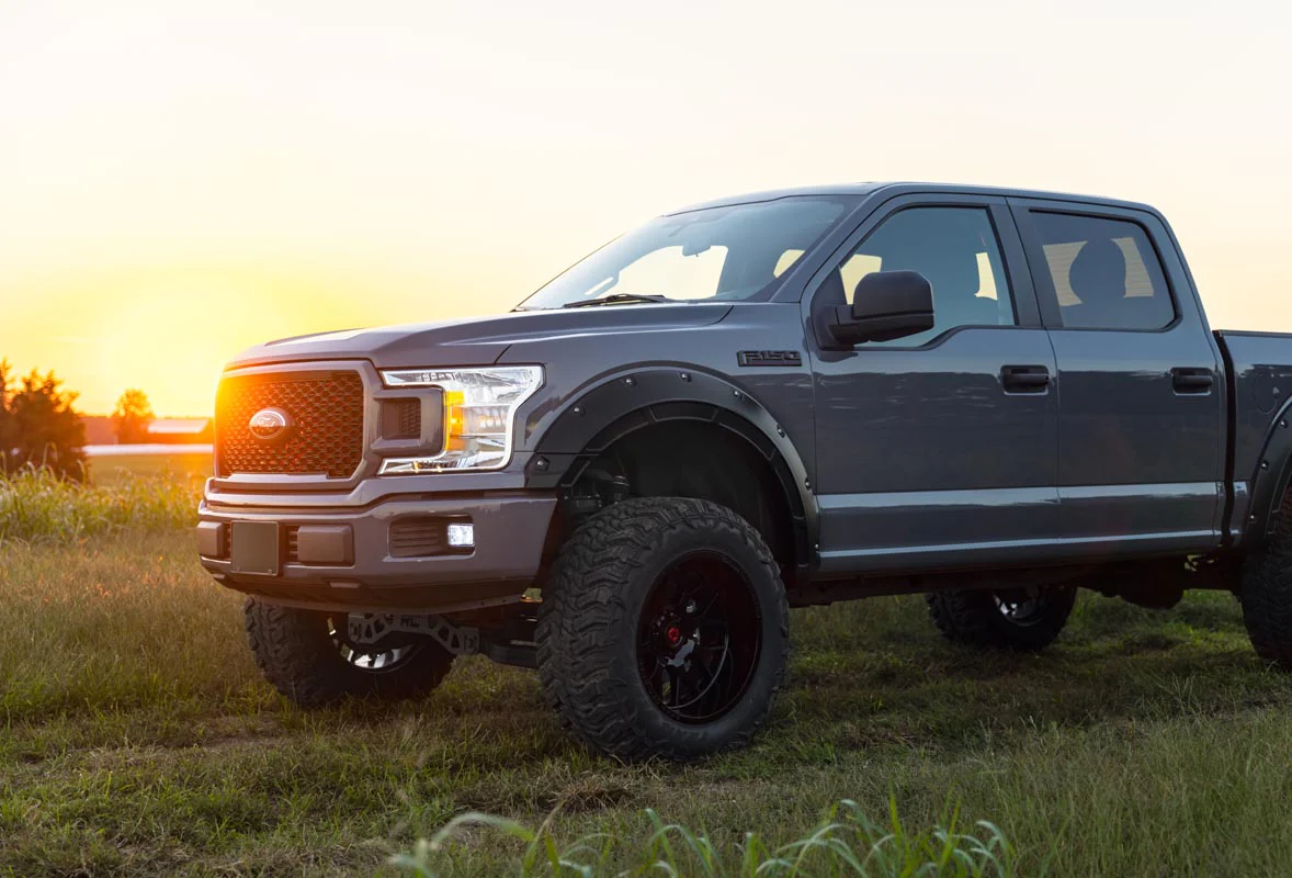 Rough Country Defender Fender Flares E7 Velocity Blue for Ford F150 15-20 - Image 3