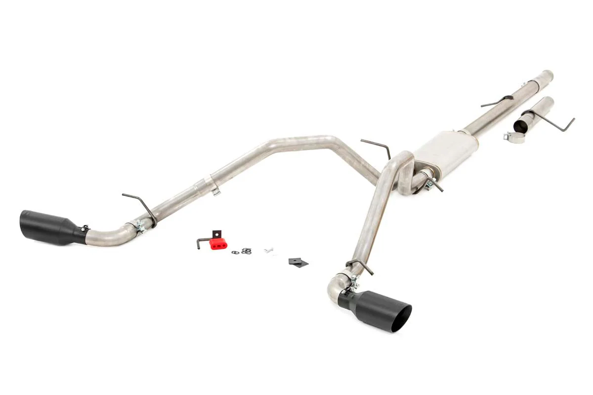 Dual Cat-Back Exhaust System w/Black Tips 09-13 GM 1500 4.8L/5.3L 96008