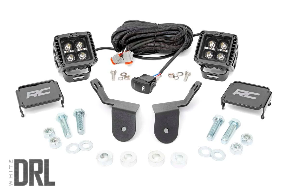 Dual LED Cube Kit 2in Black Series w/White DRL 16-20 Pioneer 92011