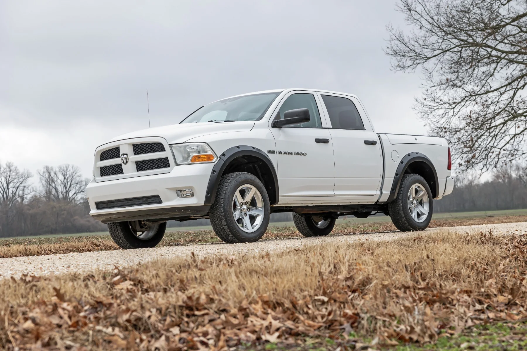 Rough Country Fender Flares Both Bumpers PXR Brilliant Black for Ram 1500 09-18 - Image 2