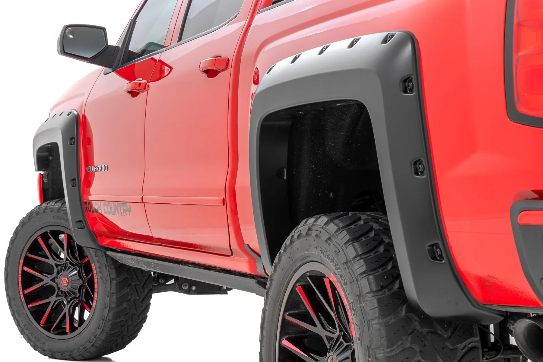 Rough Country Fender Flares Crew KAD Gun Metal W/O Emblem for Nissan Titan 17-23