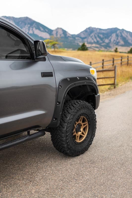 Rough Country Fender Flares | Defender | 089 Wind Chill Pearl | for Toyota Tundra (14-21) A-T11411-O89 - Image 5
