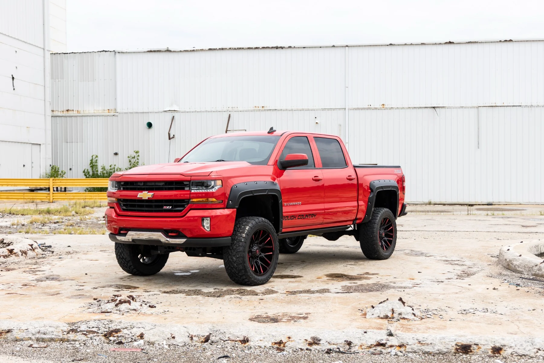 Rough Country Fender Flares Defender 5'9" Bed GCN Victory Red Chevy 1500 14-18 - Image 2
