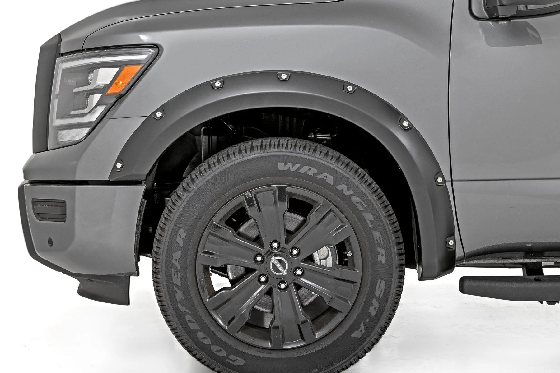Rough Country Fender Flares for Nissan Titan Crew 17-23 KH3 Super Black NO Emble - Image 3