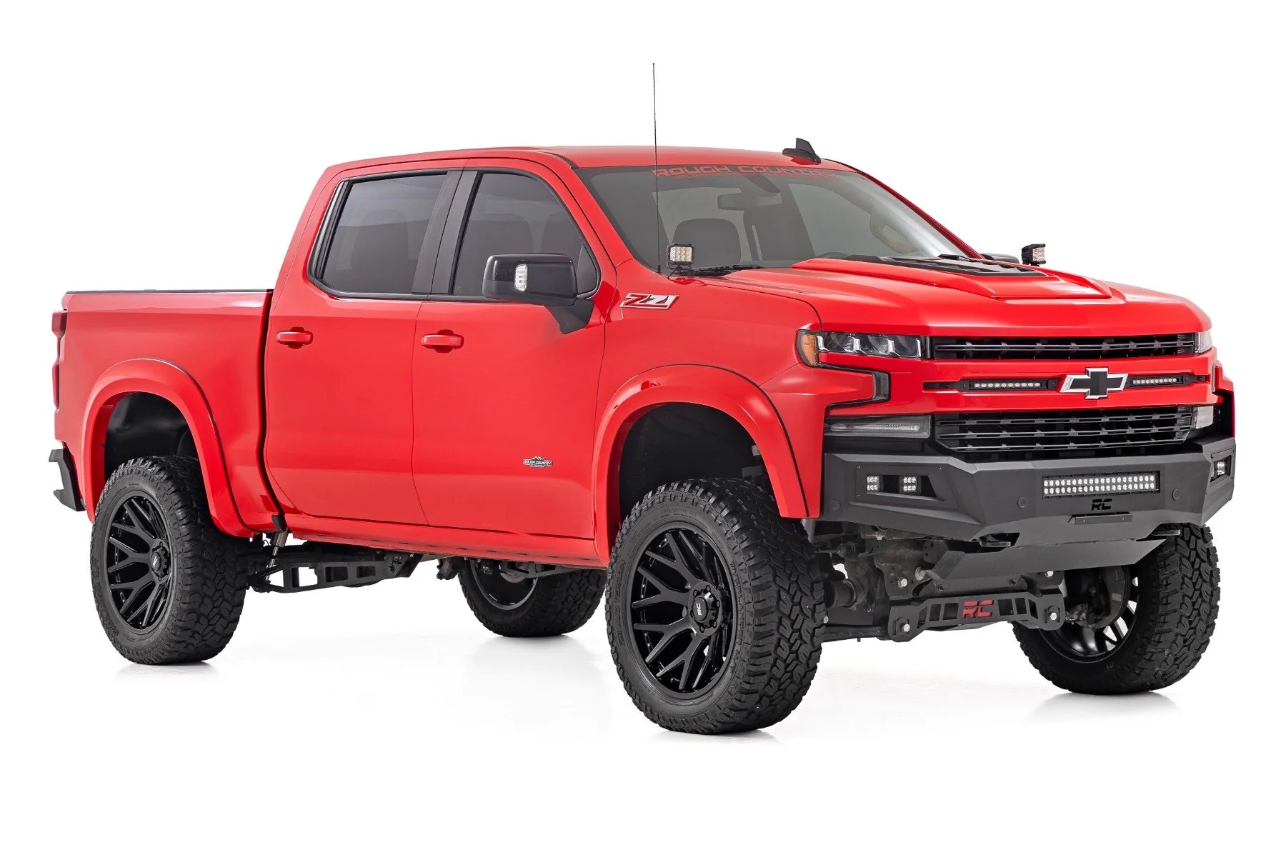 Rough Country Fender Flares Sport GB8 Mosaic Black Chevy Silverado 1500 19-25 - Image 3