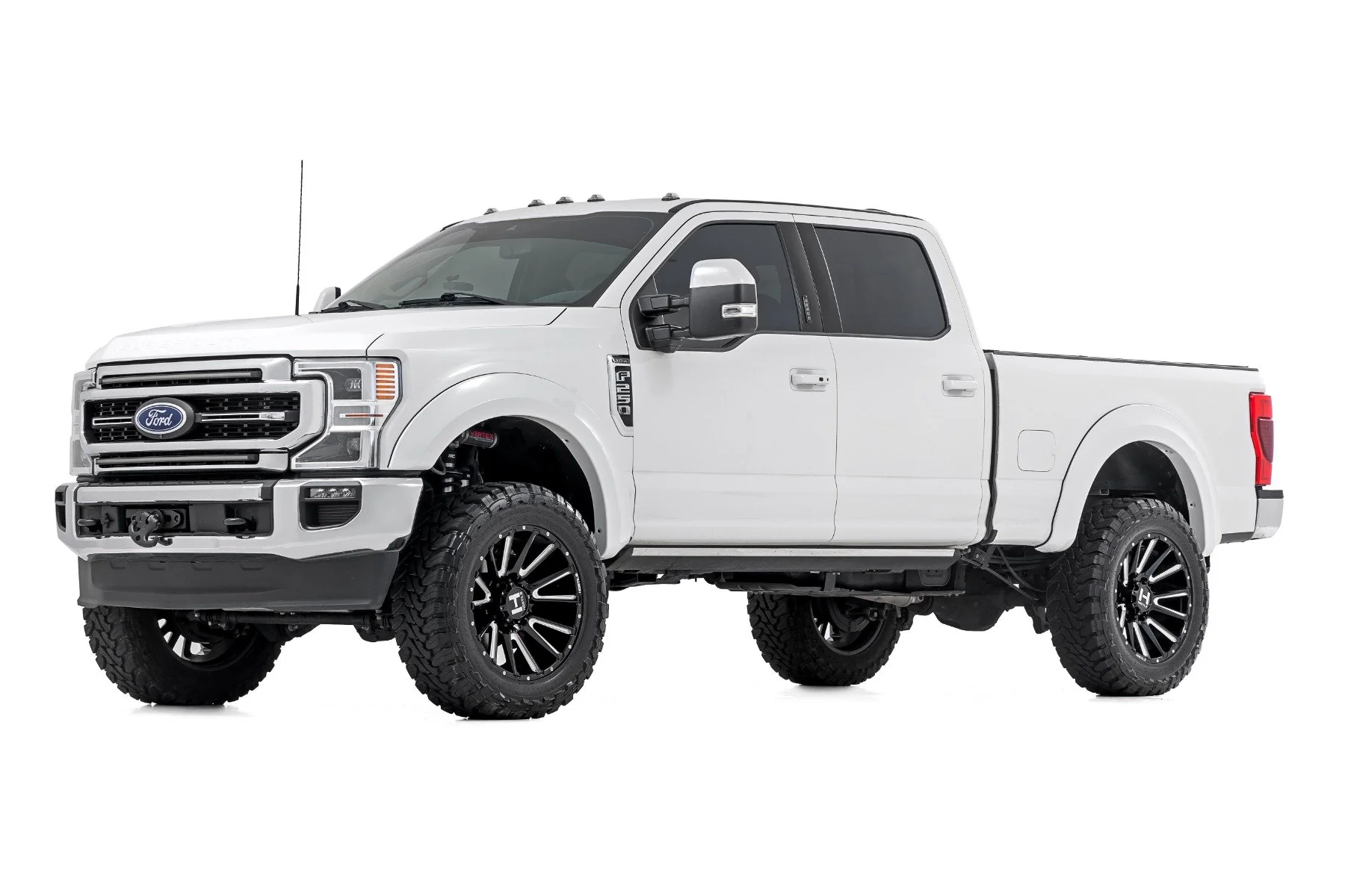 Rough Country Fender Flares Sport JS Iconic Silver for Ford F250/F350 17-22 - Image 4