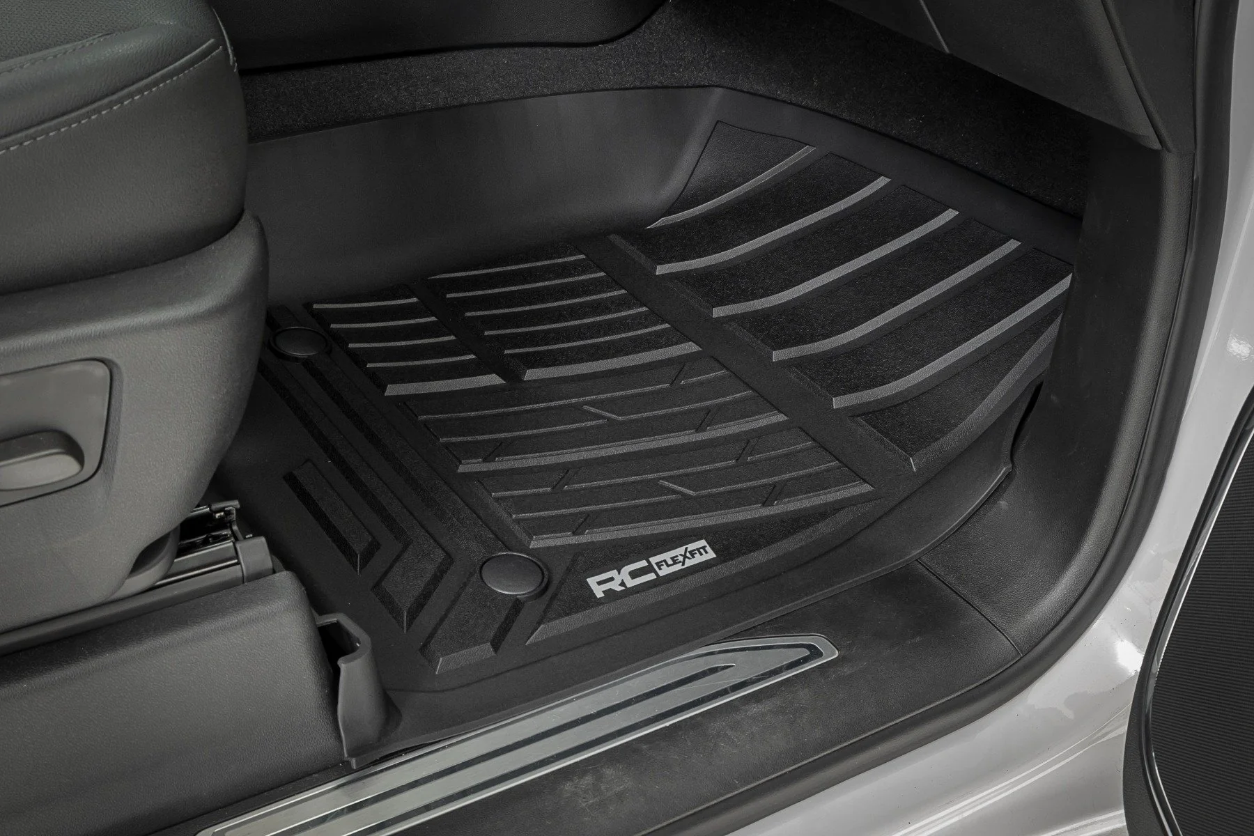 Rough Country Flex-Fit Floor Mats Bucket Crew Chevy/GMC 1500/2500HD/3500HD 19-25 FF-21612 - Image 4