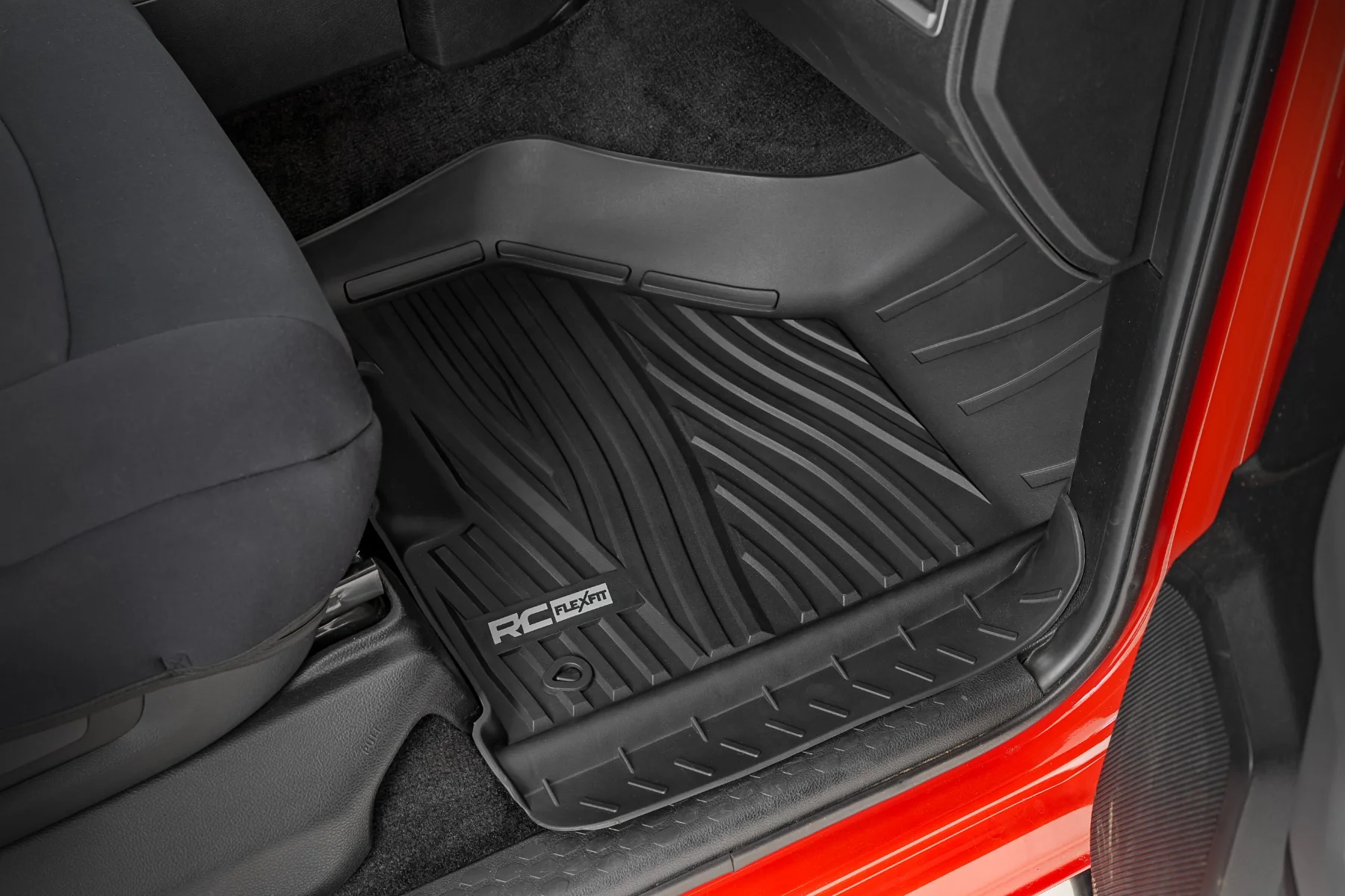Rough Country Flex-Fit Floor Mats FR Crew Cab for Ram 1500 09-18 & Classic FF-3121 - Image 3
