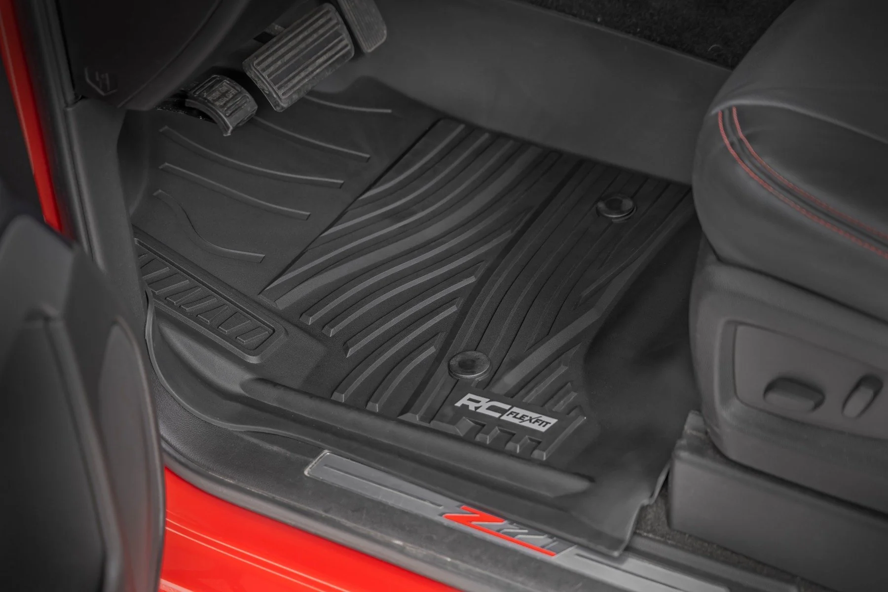 Rough Country Flex-Fit Floor Mats | FR & RR | FR Bucket | Crew | Chevy/GMC 1500/2500HD/3500HD 2WD/4WD - Image 2