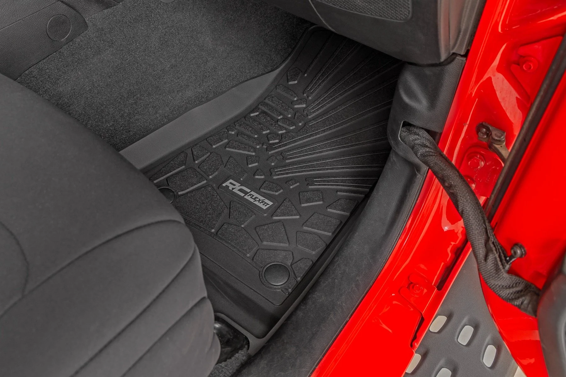 Rough Country Flex-Fit Floor Mats | FR & RR | RR Lockable | for Jeep Gladiator JT 4WD (20-25) - Image 4