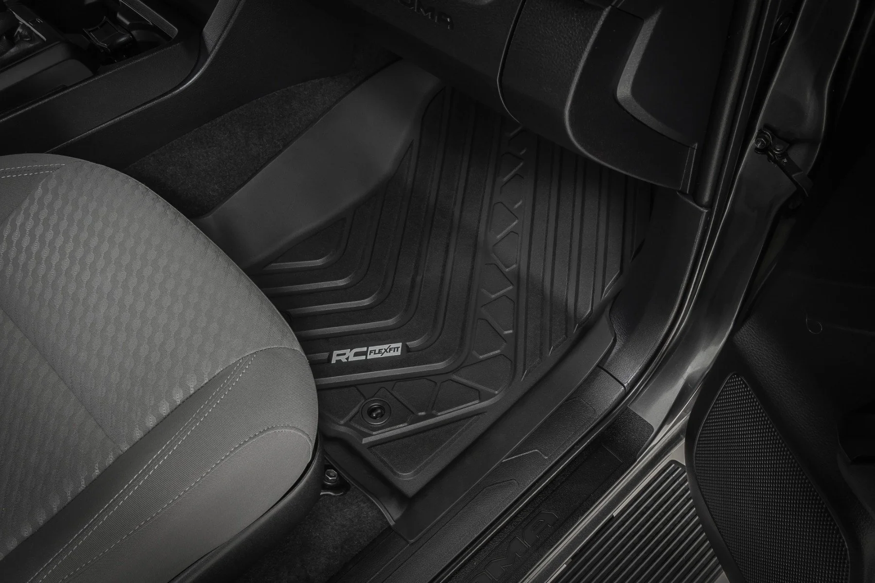 Rough Country Flex-Fit Floor Mats Front for Toyota Tacoma 16-23 FF-7121 - Image 5