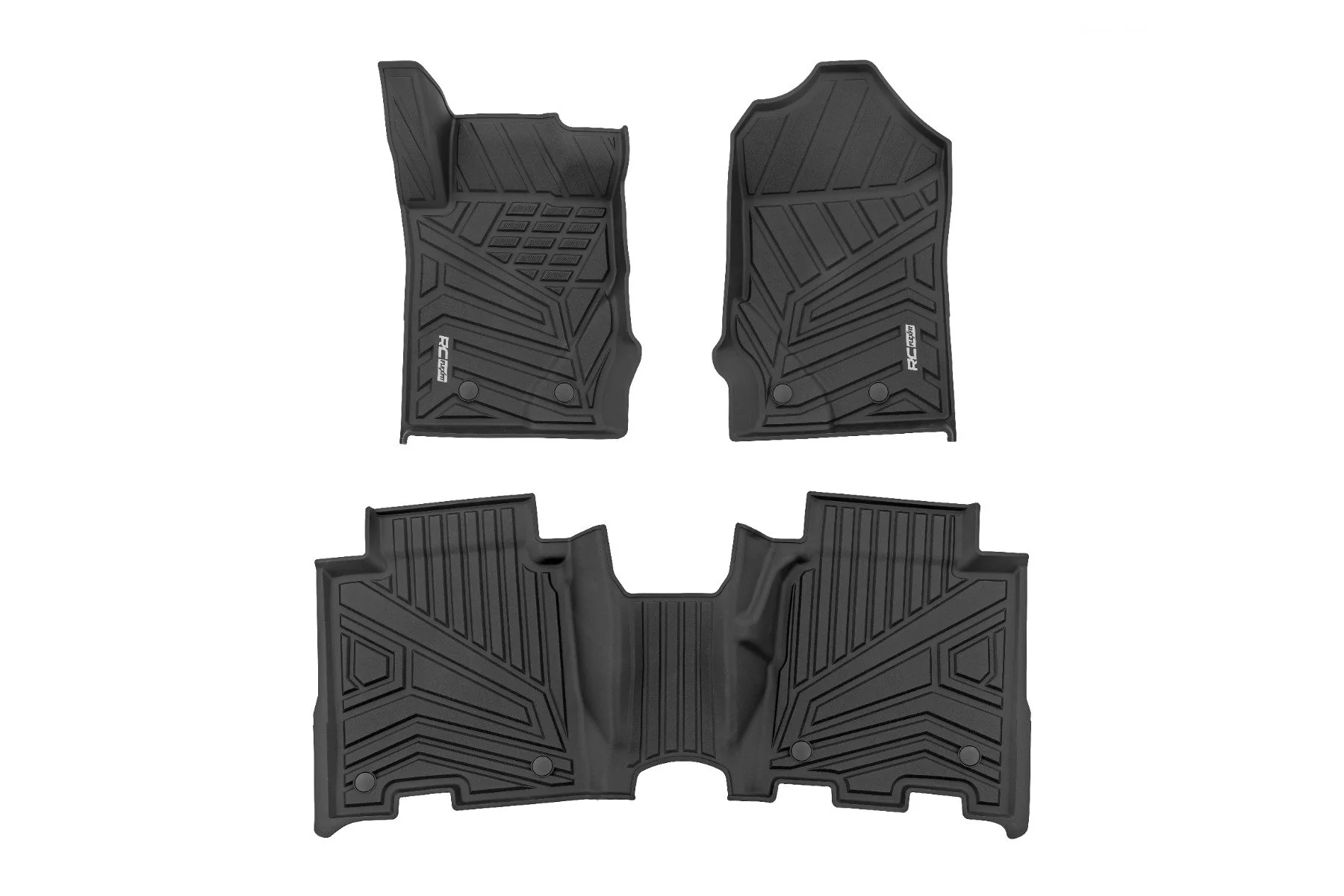 Rough Country Flex-Fit Floor Mats | Front & Rear | for Ford Bronco 4WD 2021-2025 FF-51602