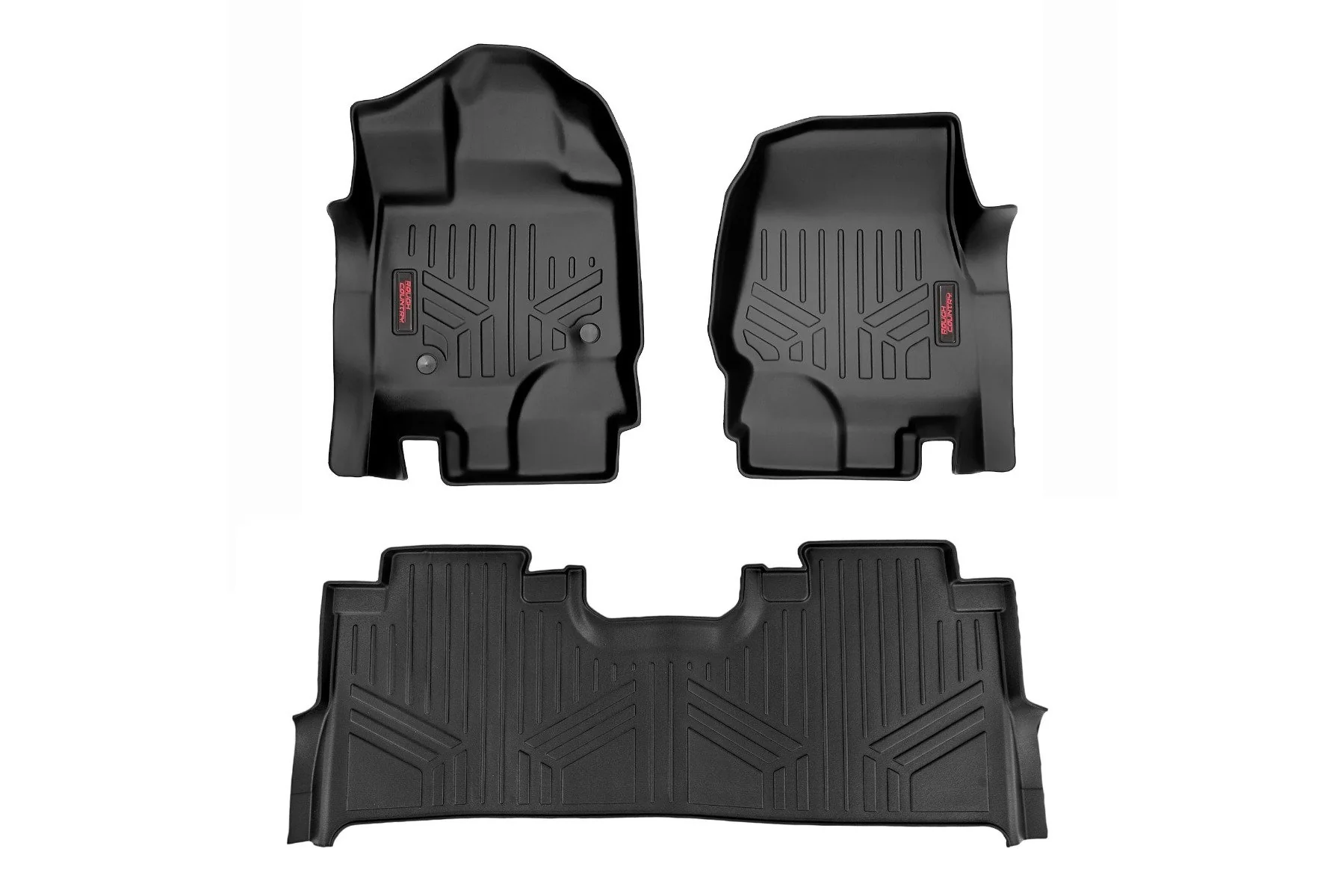 Rough Country Floor Liners F&R Buckets w/Under Seat Storage for Ford F-150 15-23 M-51515