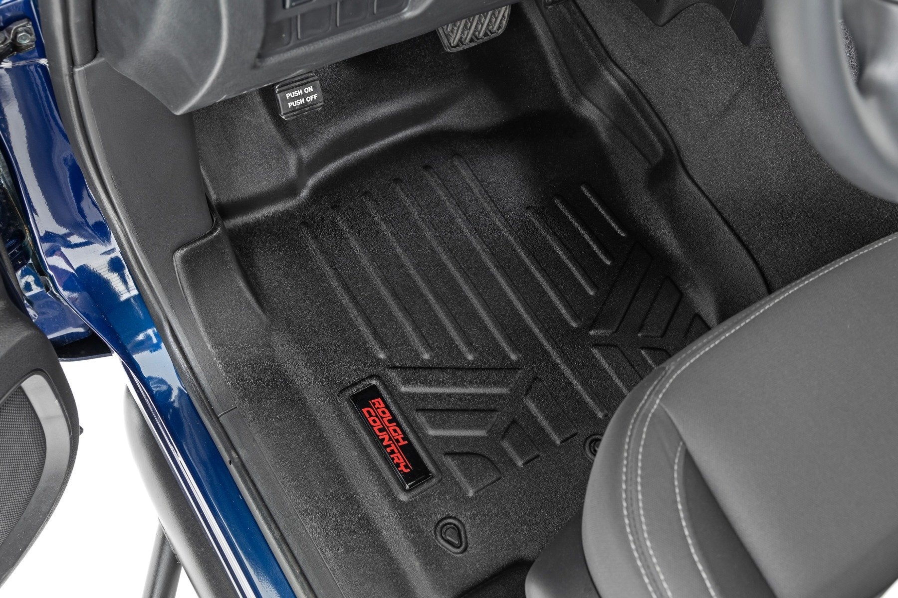 Rough Country Floor Mats FR & RR Bench Seat for Nissan Titan 17-21/ XD 16-21 M-81715 - Image 3