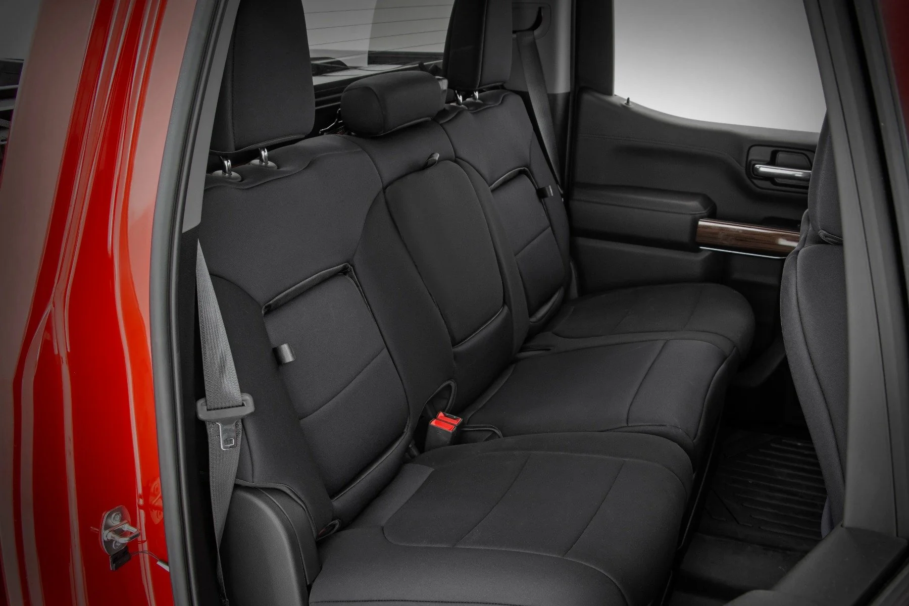 GM Neoprene Seat Covers Front Rear w/ Storage Black 19-21 1500 91037 - Image 3