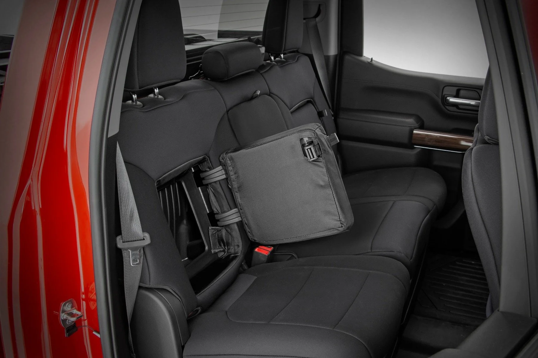 GM Neoprene Seat Covers Front Rear w/ Storage Black 19-21 1500 91037 - Image 4