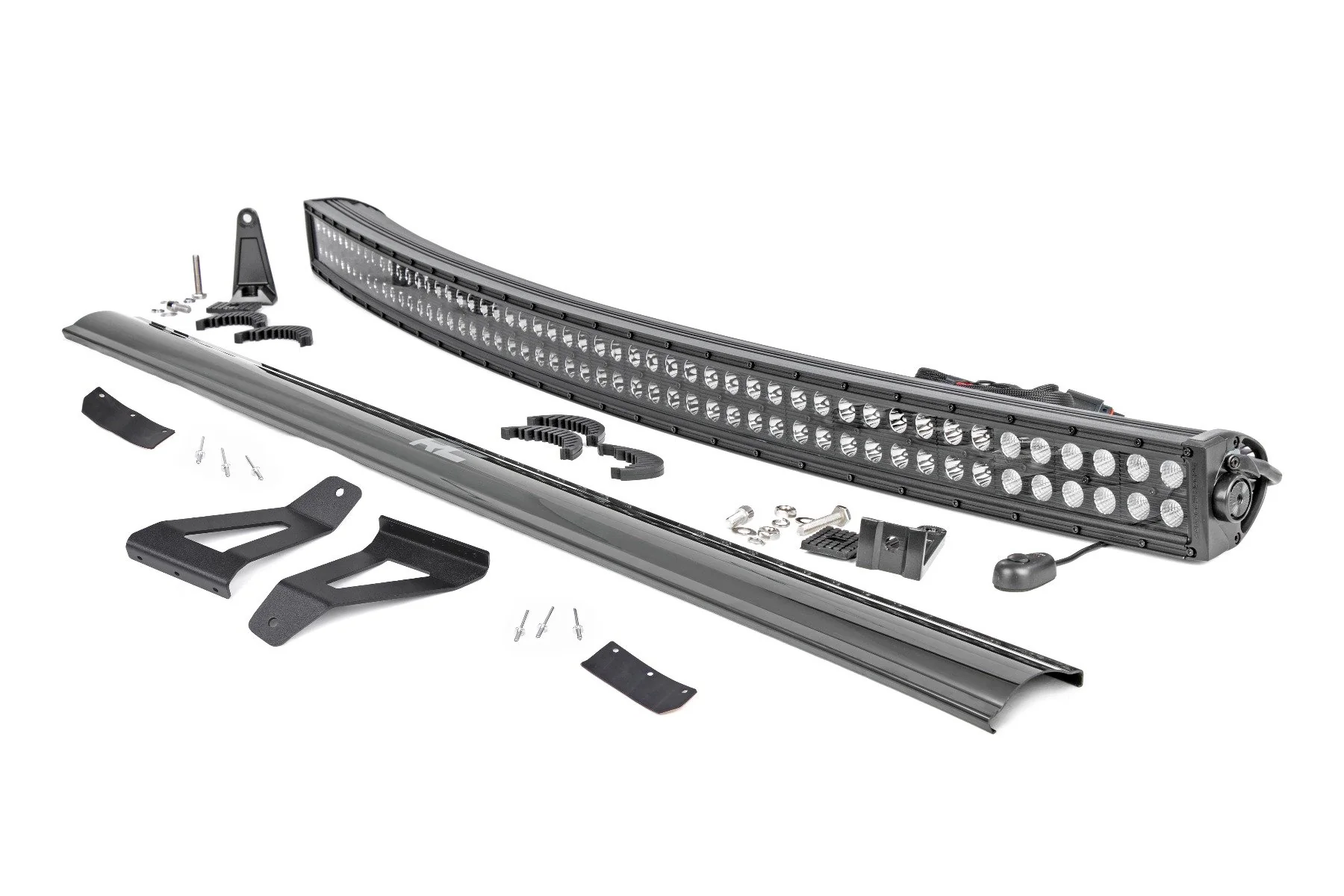 Jeep 50" Black Curved LED Light Bar Kit 84-01 XJ Cherokee 70072