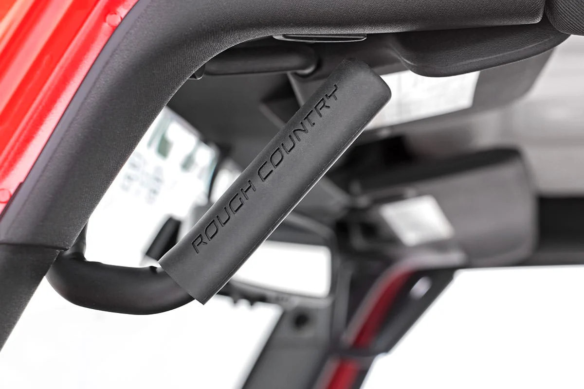 Jeep Front Solid Steel Grab Handles 07-18 Wrangler JK Black 6501 - Image 3