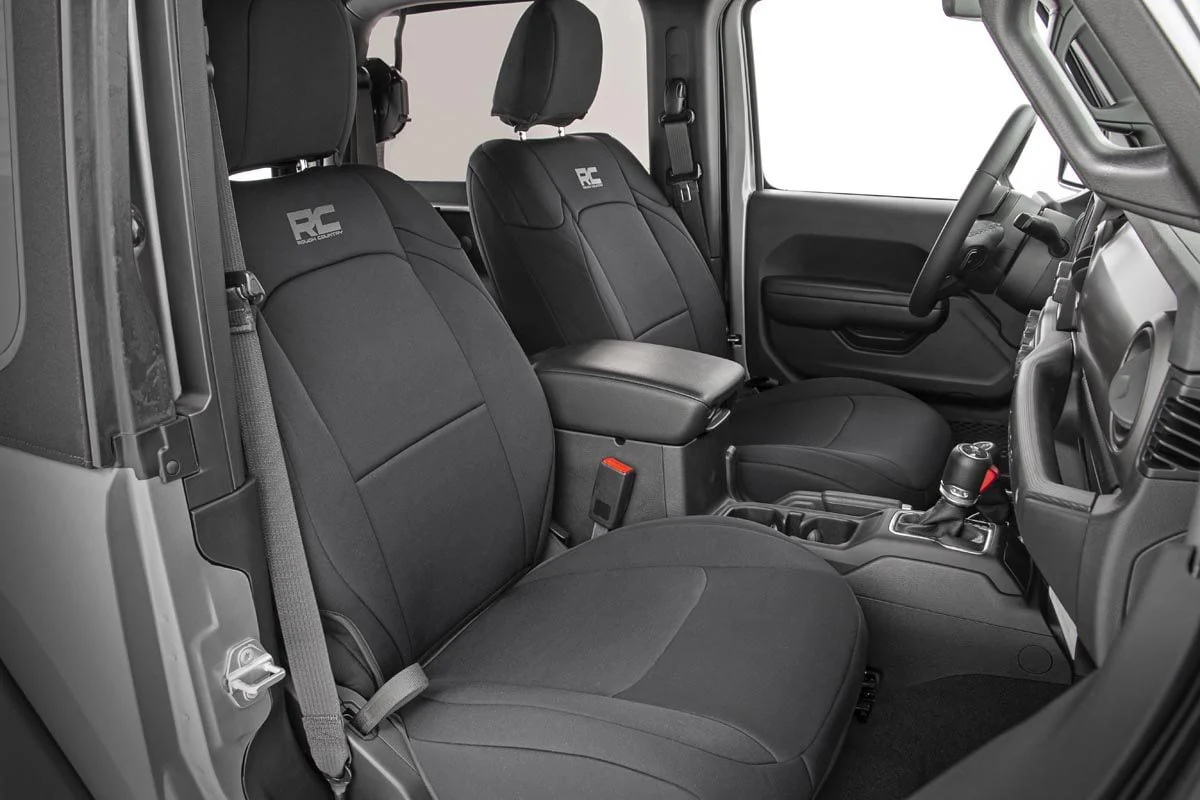 Jeep Neoprene Seat Cover Set Black 18-22 Wrangler JL] - 91020 - Image 2