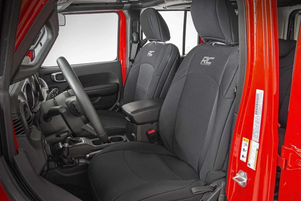Jeep Neoprene Seat Cover Set Black 18-22 Wrangler JL] - 91020 - Image 3