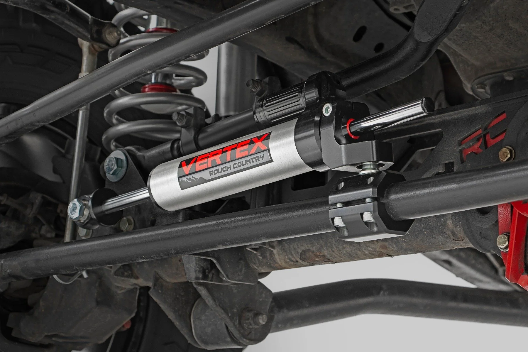 Rough Country Steering Stabilizer For 07-18 Jeep Wrangler JK HD Pass-Through 680900 - Image 2