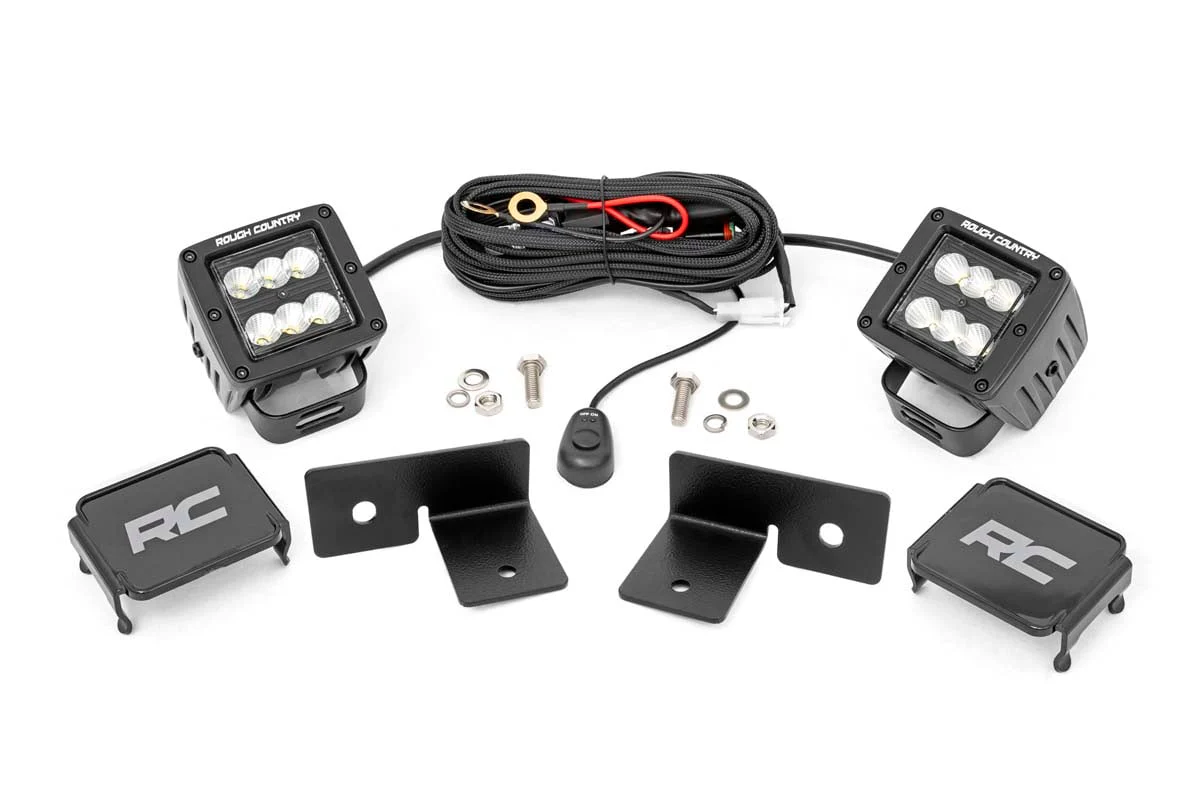 Polaris 2in Cube Under Bed Black Combo LED Kit 18-20 General 93031