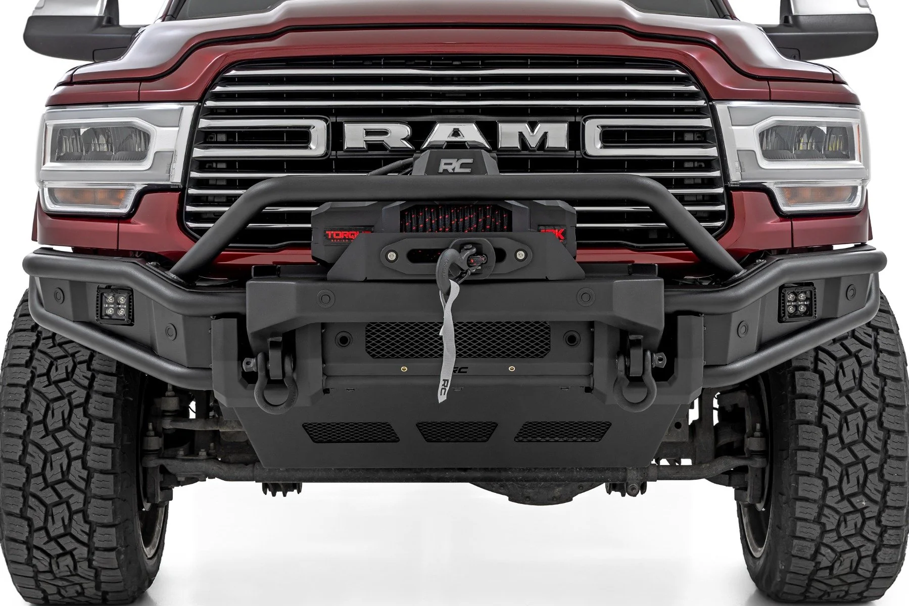 Rough Country Front Bumper | Tubular |Winch Mount | for Ram 2500/3500 2WD/4WD (2019-2026) 51212W - Image 3