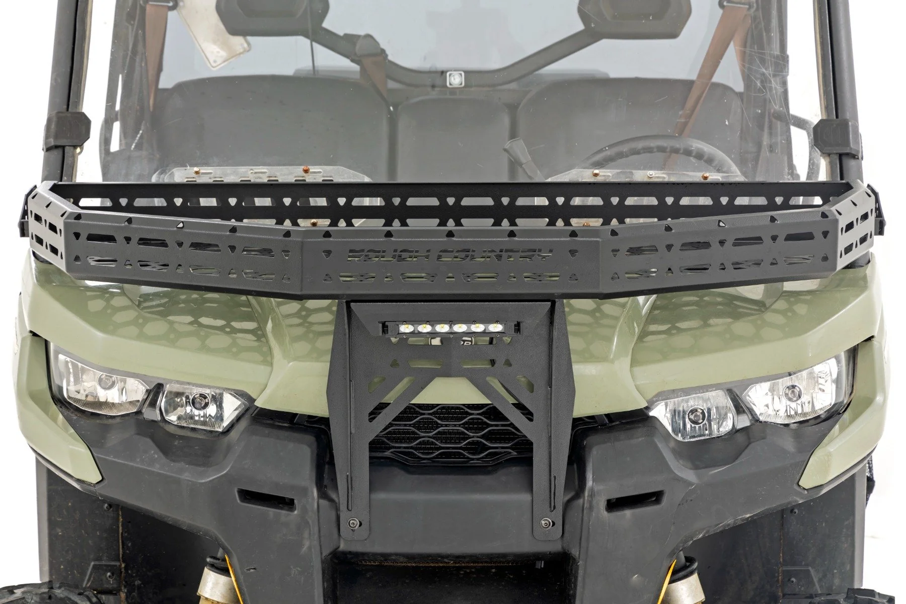 Front Cargo Rack Black LED 6" Light Can-Am Defender 97074 - Image 2