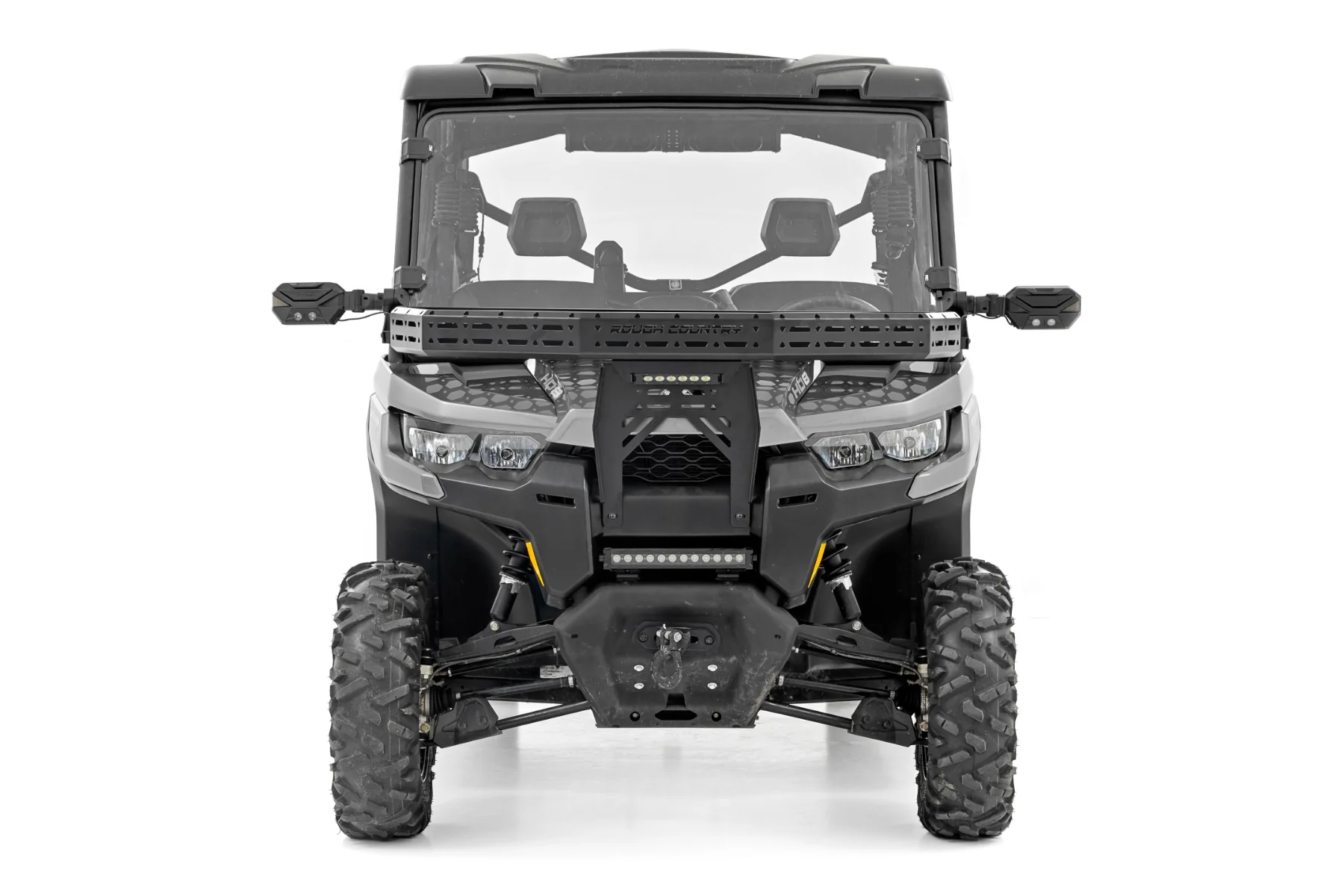 Front Cargo Rack Black LED 6" Light Can-Am Defender 97074 - Image 5