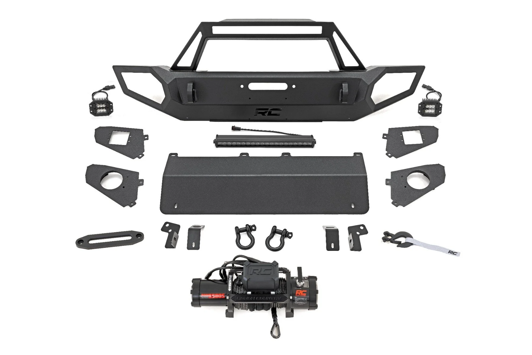 Rough Country Front Winch Bumper 9500S for Jeep Gladiator JT/Wrangler JK & JL