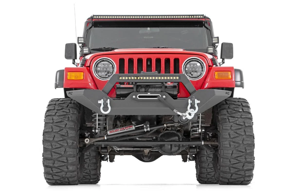 Full Width Front LED Winch Bumper fits Jeep 87-06 Wrangler YJ/TJ 10595 - Image 2