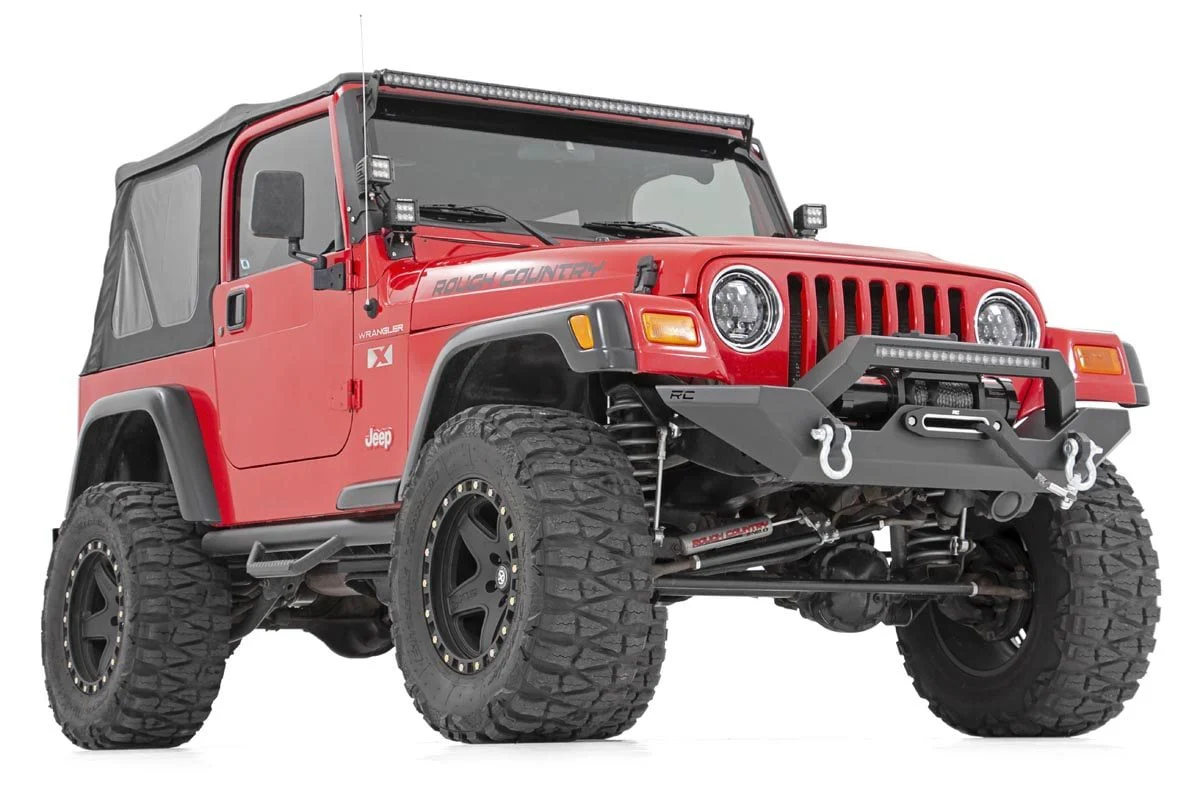 Full Width Front LED Winch Bumper fits Jeep 87-06 Wrangler YJ/TJ 10595 - Image 3