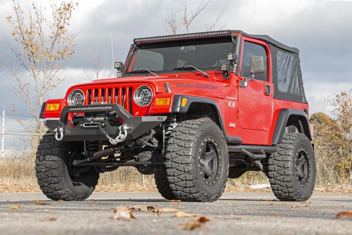 Full Width Front LED Winch Bumper fits Jeep 87-06 Wrangler YJ/TJ 10595 - Image 4