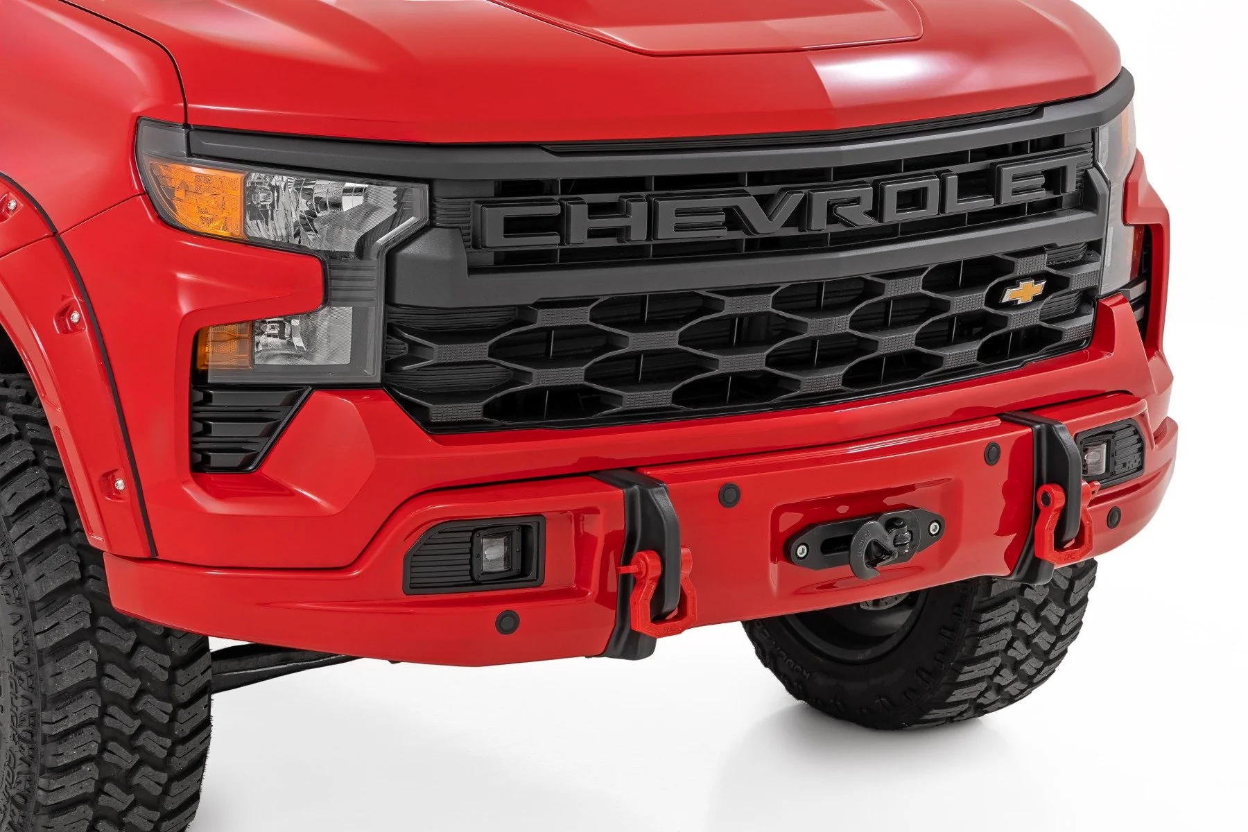 Rough Country G9K Satin Steel | 2023+ Silverado Metal Bumper / Plastic Cover
