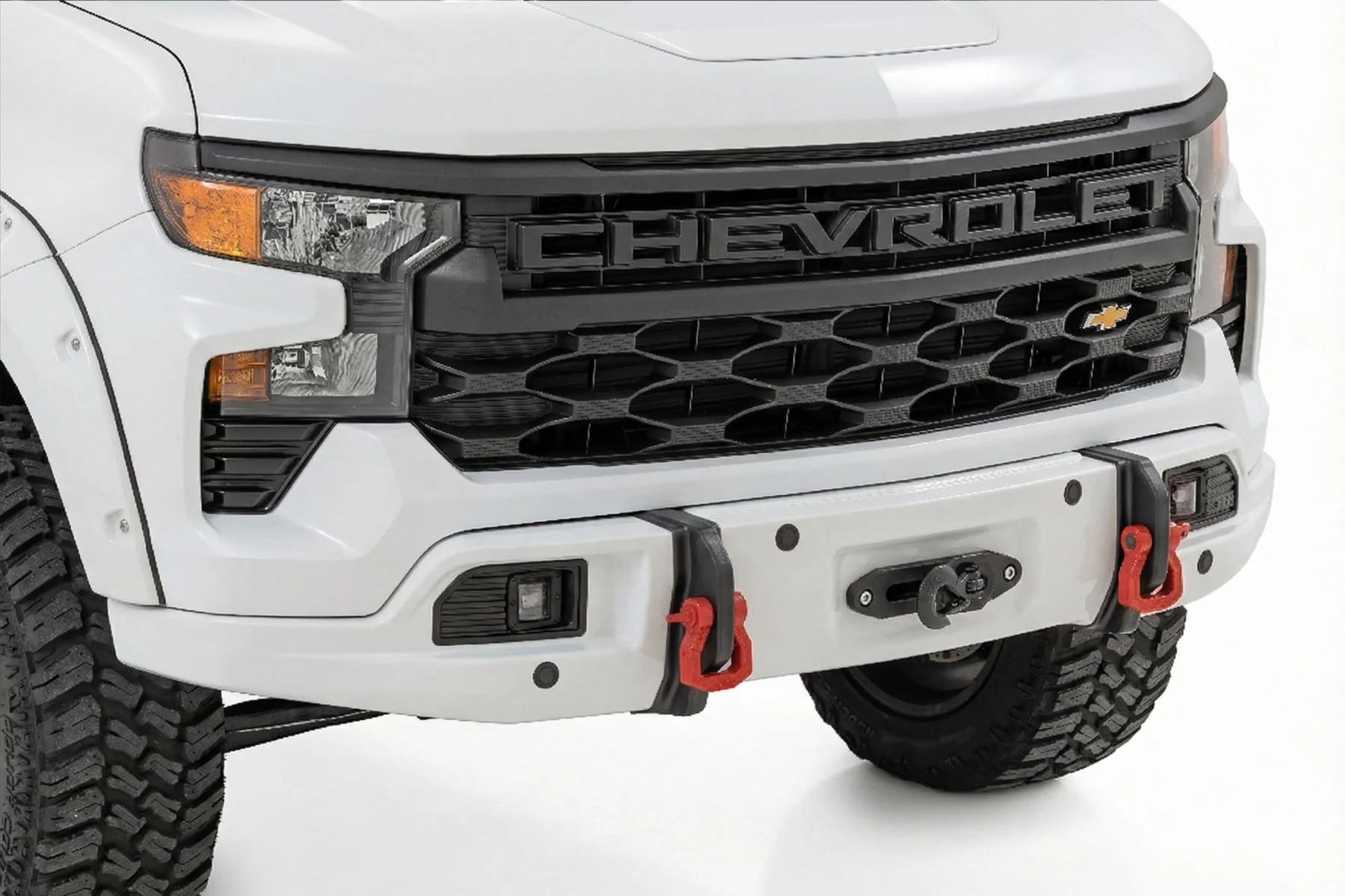 Rough Country GAZ Summit White | 2023+ Silverado Metal Bumper / Plastic Cover