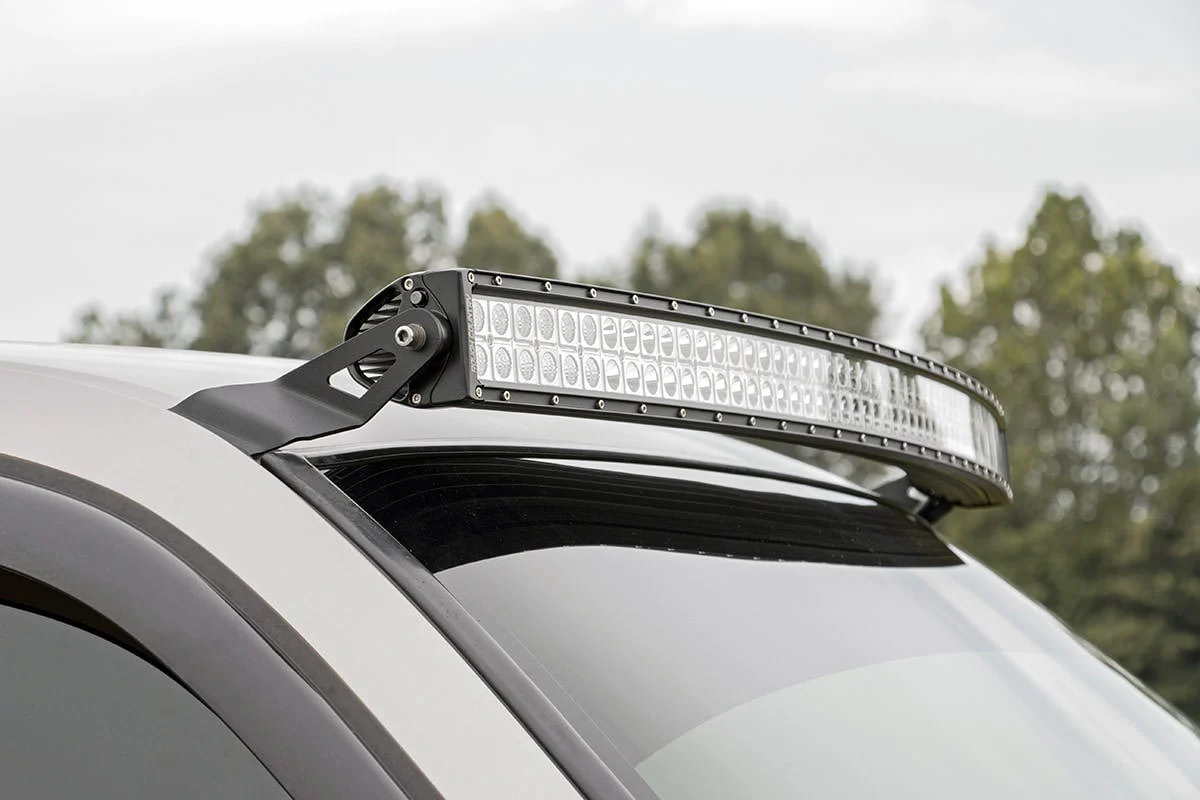 GM 54" Curved LED Light Bar Upper Windshield Mounts 99-06 PU/SUV 70539