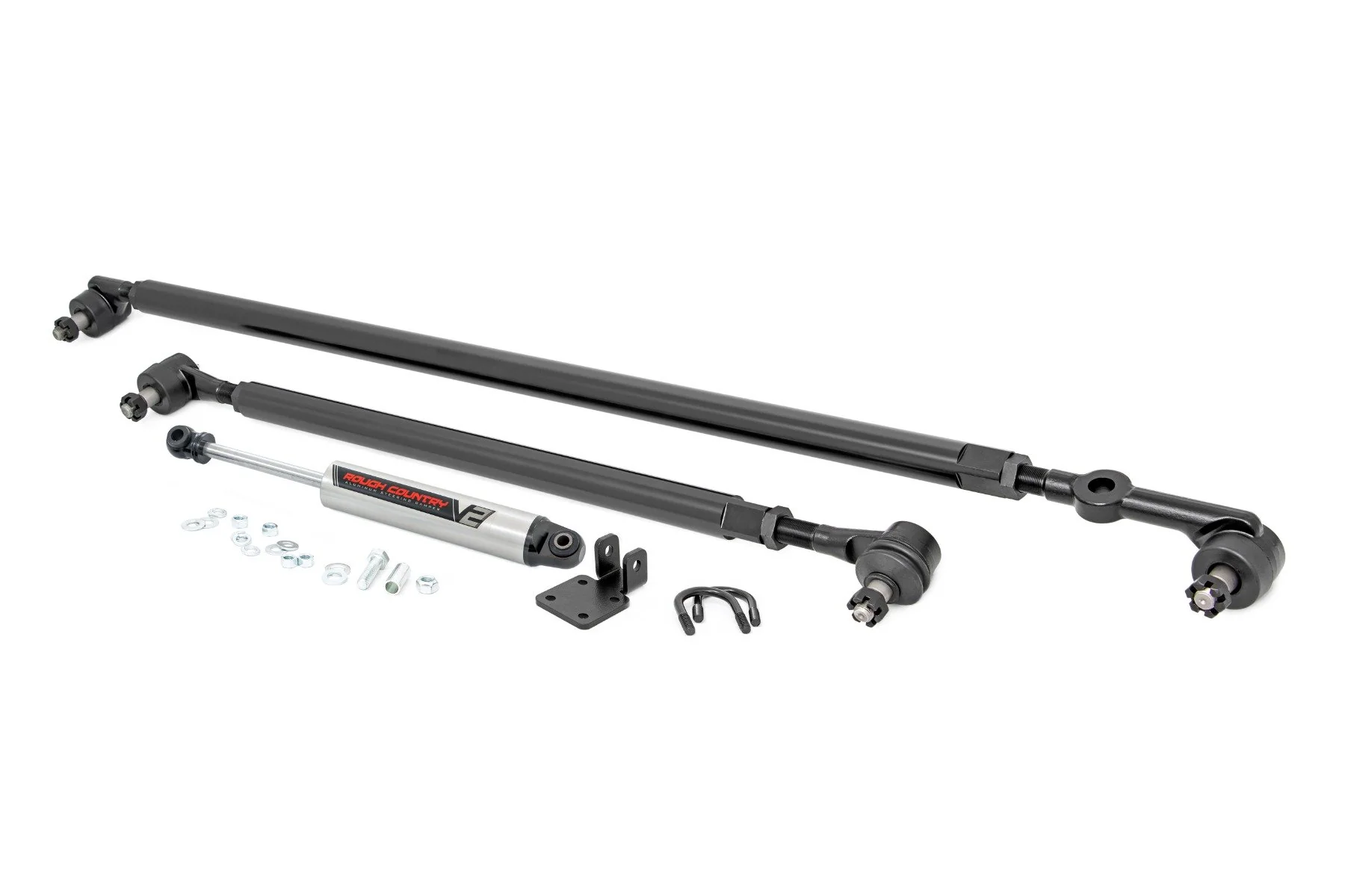 Rough Country HD Steering Kit | V2 Stabilizer Combo | for Jeep Cherokee XJ/Comanche MJ/Wrangler TJ 10613V2