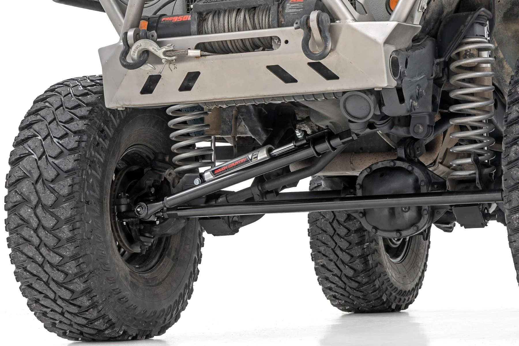 Rough Country HD Steering Kit | V2 Stabilizer Combo | for Jeep Cherokee XJ/Comanche MJ/Wrangler TJ 10613V2 - Image 3