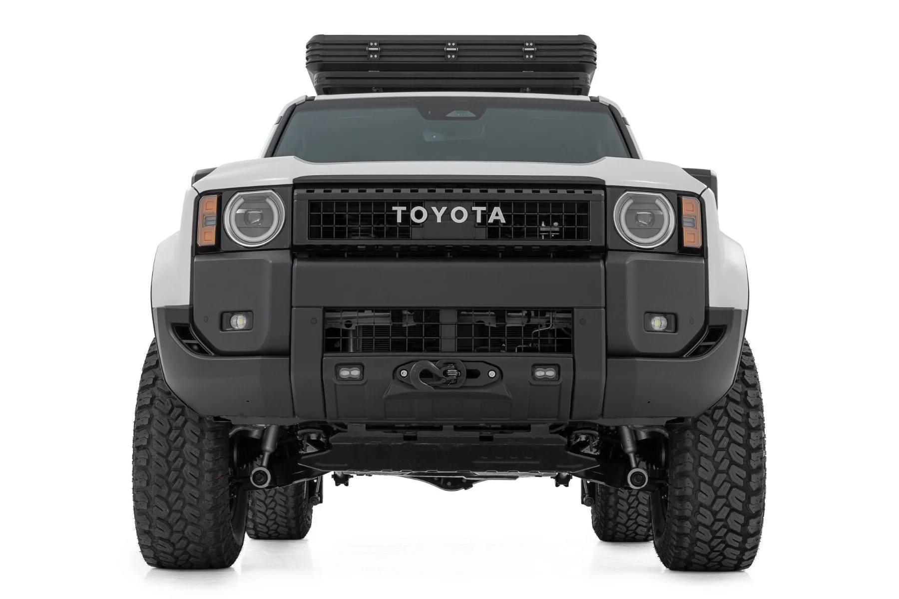 Rough Country Hidden Winch Mount Yellow SAE Fog for Toyota Land Cruiser 24-25 10750 - Image 4