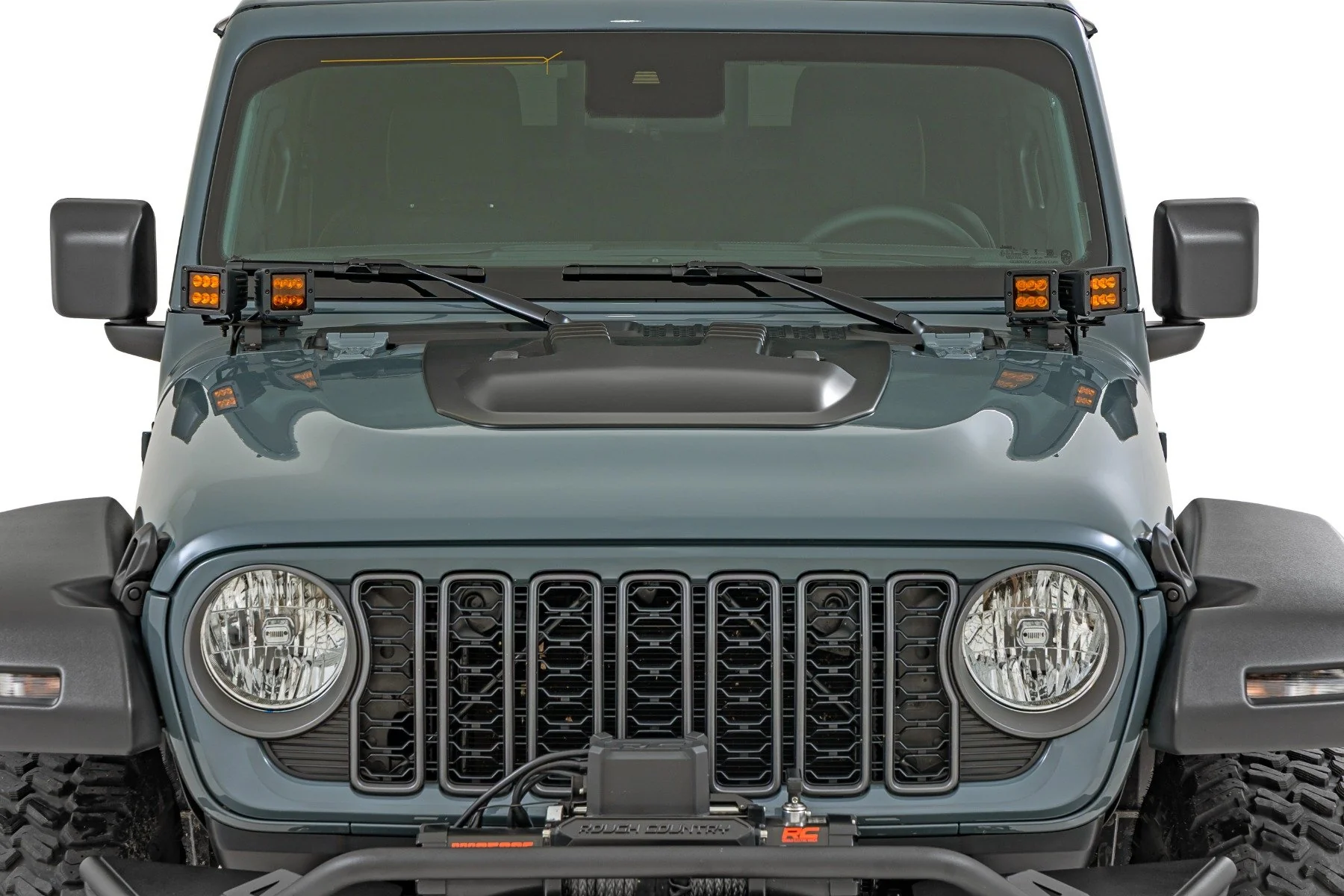Rough Country Hood Scoop | PY5 Nacho | for Jeep Gladiator JT/Wrangler JL 4WD (2018-2025) - Image 2
