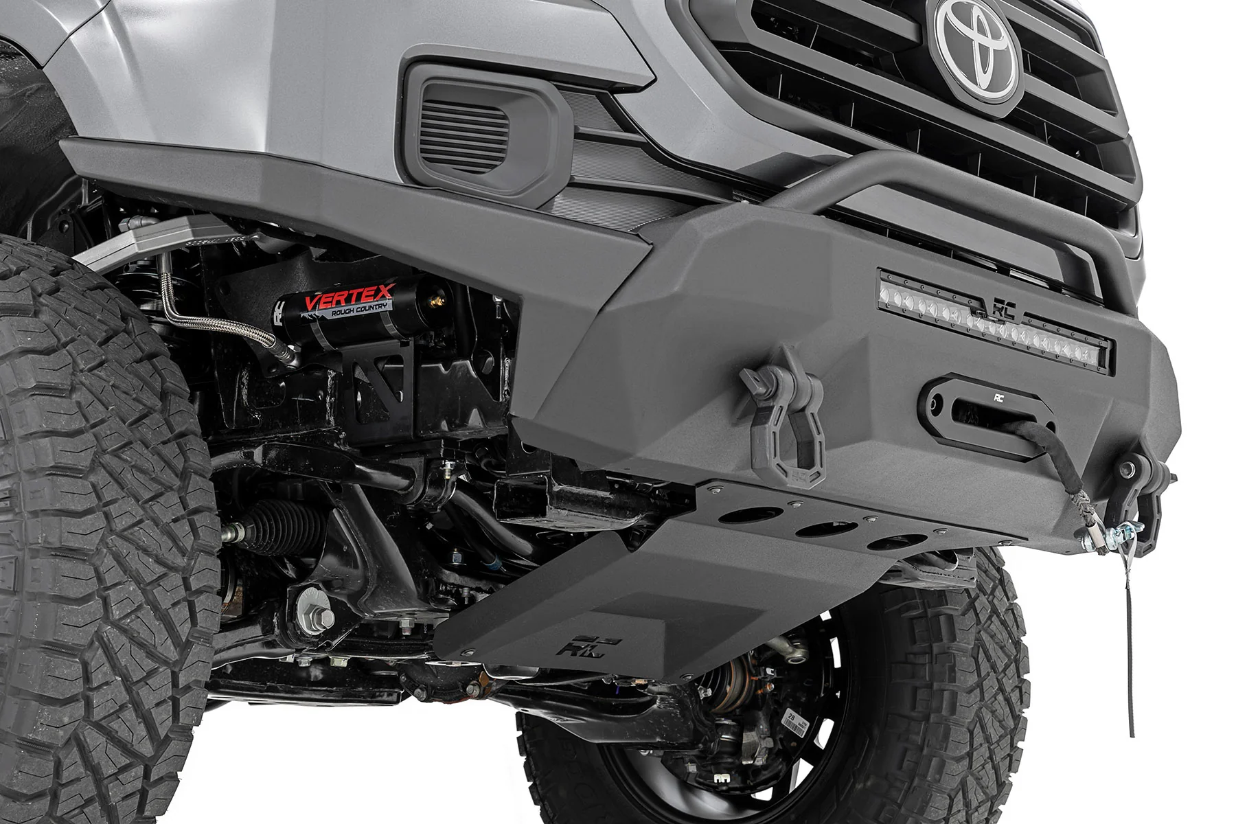 Hybird Bumper W/ Winch Synthetic Rope Toyota Tacoma 4WD 16-23 10716 - Image 2