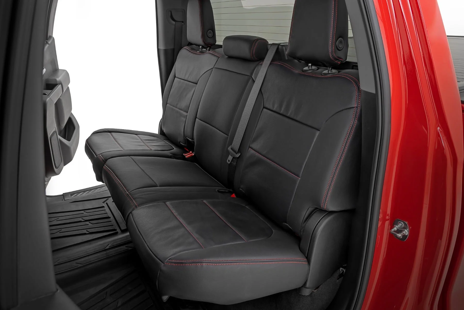 Rough Country Leather Seat Covers | FR Bucket | RR 60/40 | Chevy/GMC Sierra 1500 (19-26)/Silverado 1500 (19-26) 91071L - Image 2