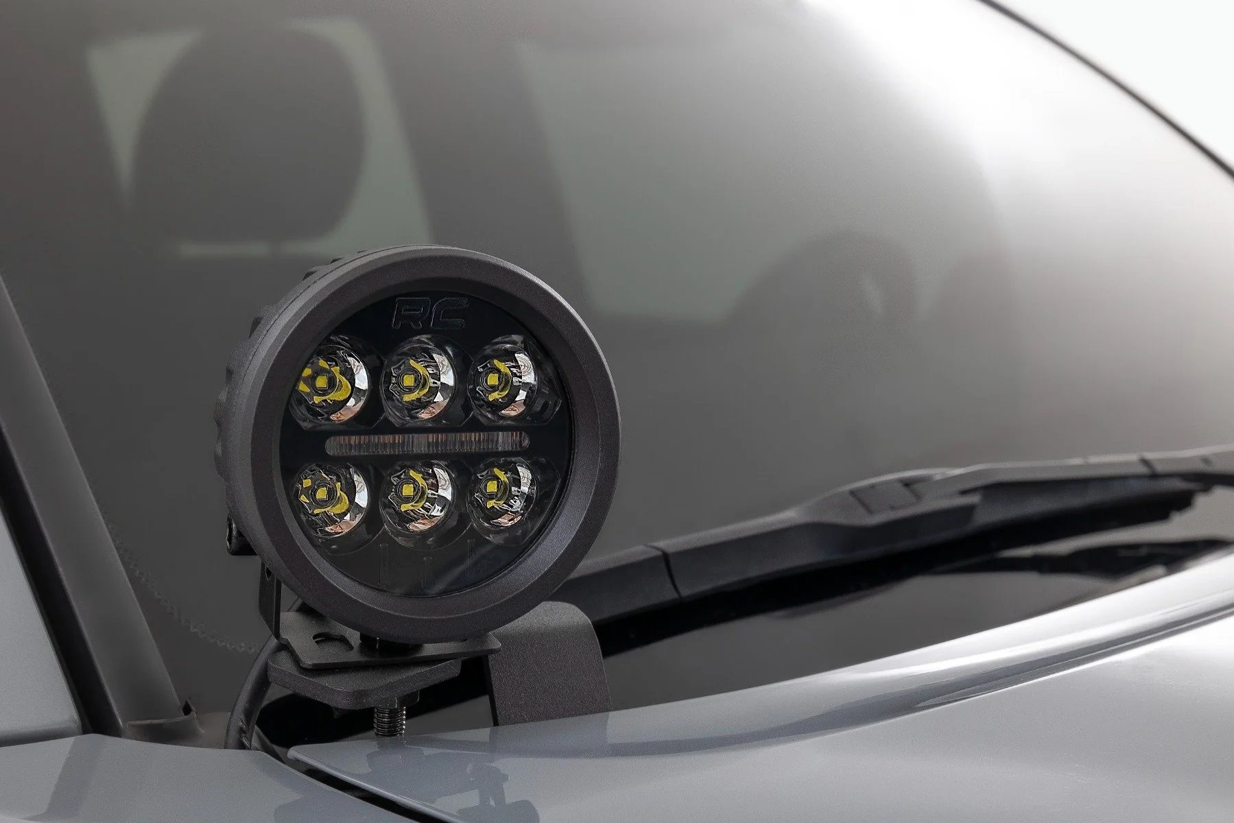 LED Ditch Mount 2" Black Pair White DRL Tacoma 16-23 71082 - Image 2