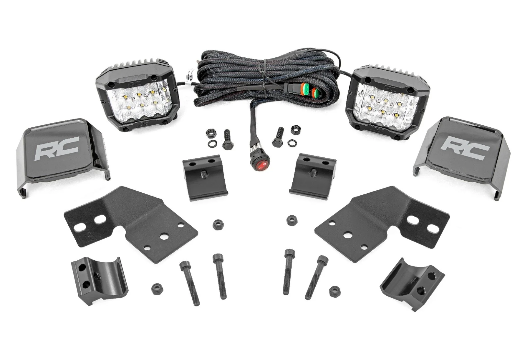 Rough Country LED Kit Front 3" Chrome Pair Wide Angle Polaris XPEDITION ADV 5