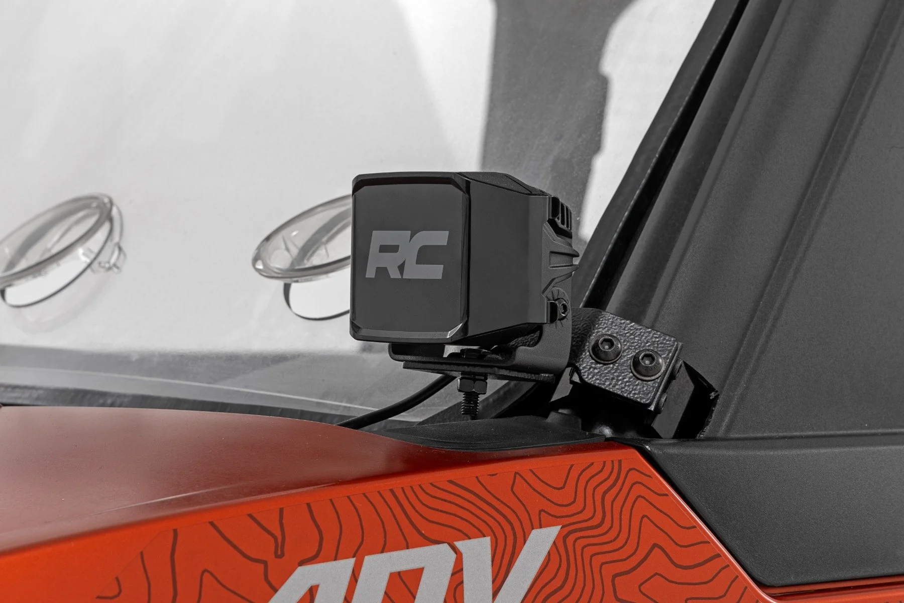 Rough Country LED Kit Front 3" Chrome Pair Wide Angle Polaris XPEDITION ADV 5 - Image 4
