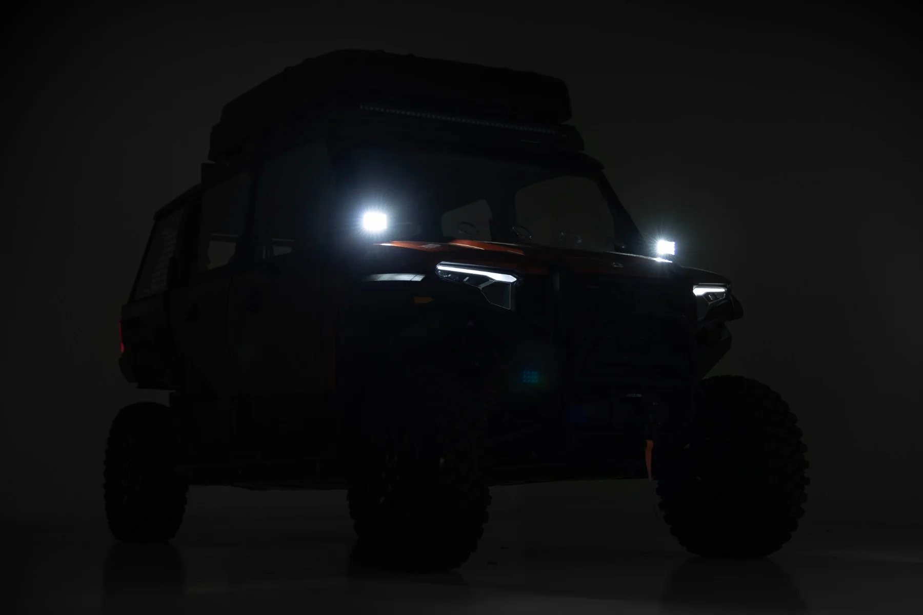 Rough Country LED Kit FRT Mount 2" Black Pair White DRL Polaris XPEDITION ADV 5 - Image 5