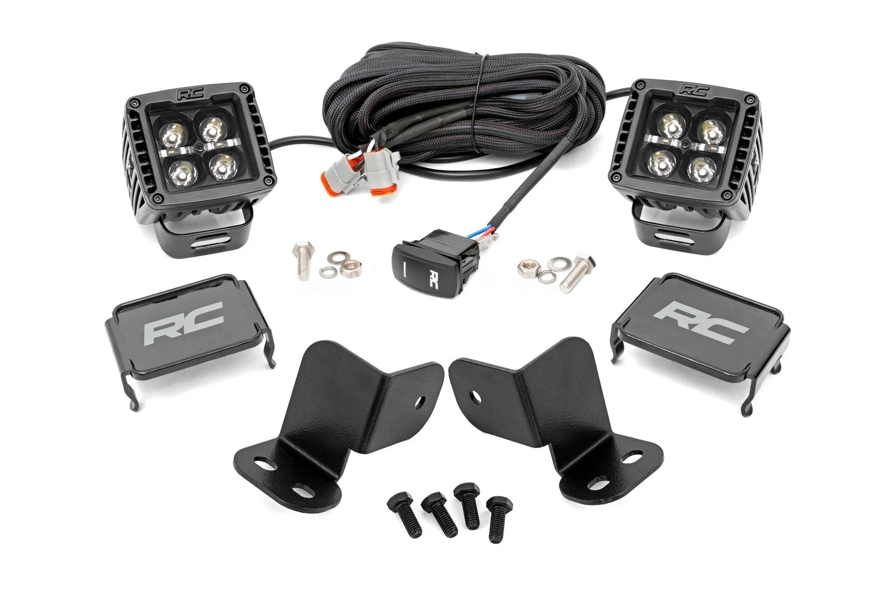 Rough Country LED Kit Rear Mount 2" Black Pair Amber DRL Segway 570 F