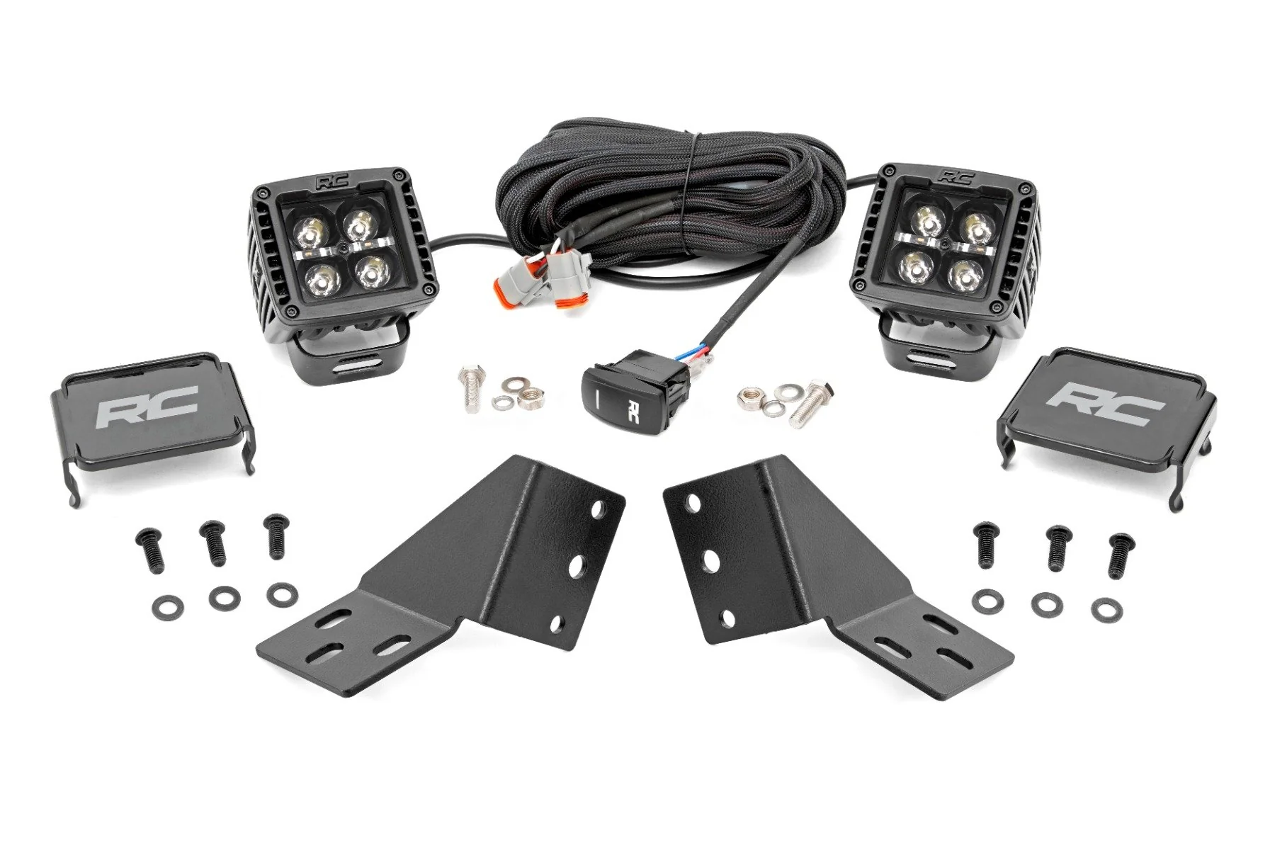 Rough Country LED Kit Rear Mount 2" Black White DRL CFMOTO UFORCE U10 1000 PRO