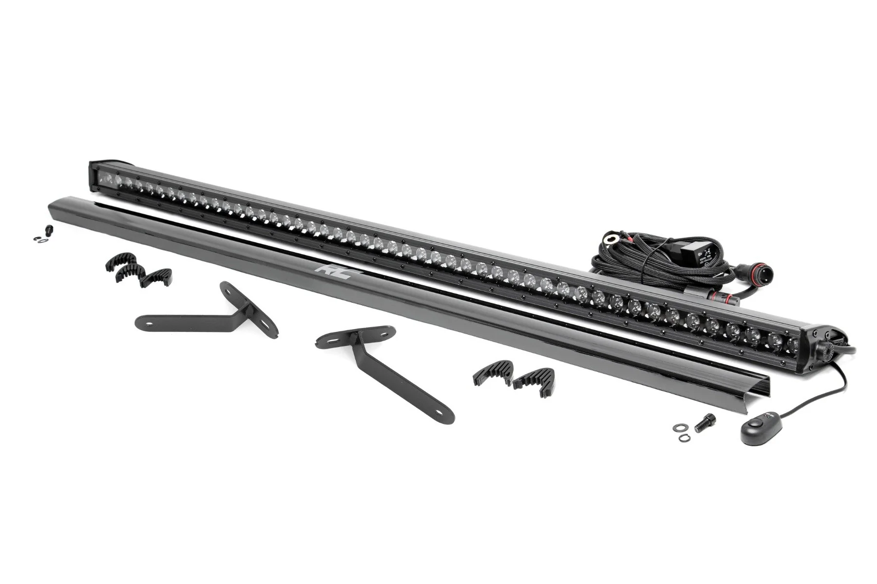 Rough Country LED Light | Deck Roof | 50" Blk Single Row | Can-Am Defender MAX HD10